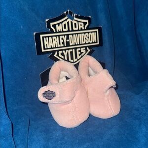 NWT Harley-Davidson Soft Pink Infant Booties
